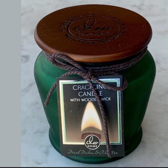 DW HOME CANDLE FRESH MELON CILANTRO WOOD WICK NEW SOYWAX - Picture 2 of 3